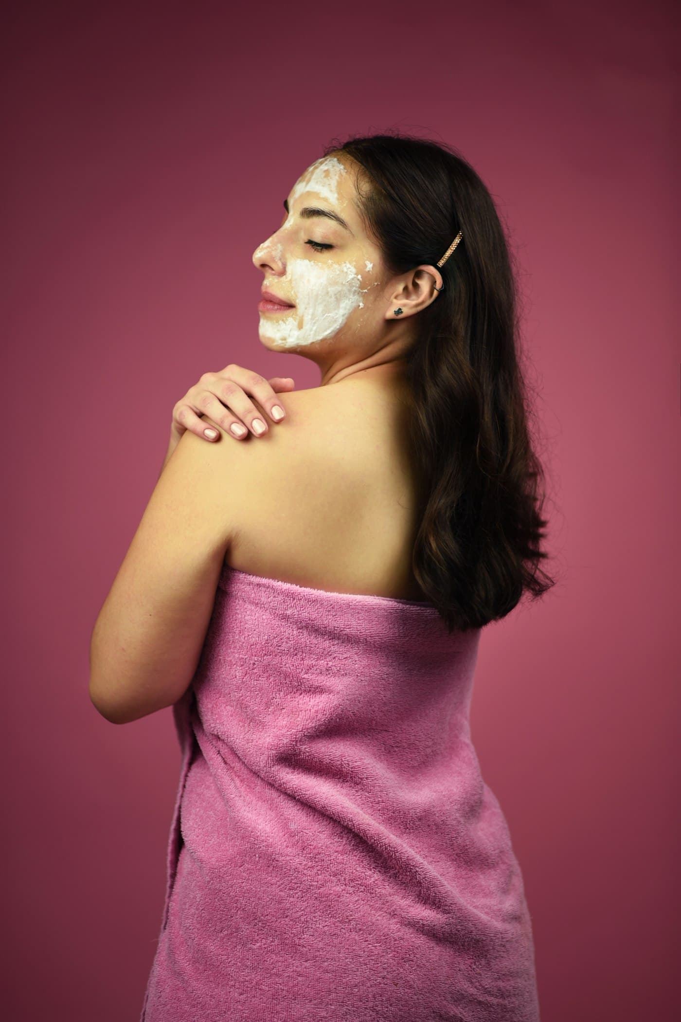 Soft skincare ritual in warm natural light